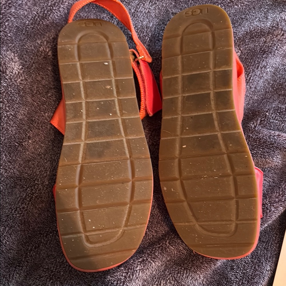 UGG Orange Sandals Modern Minimalist Design - Picture 2 of 5